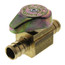1/2" PEX Crimp x 1/2" PEX Crimp 1/4 Turn Supply Straight Stop (Rough Brass)
