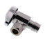 1/2" Expansion PEX x 3/8" OD Comp 1/4 Turn Supply Angle Stop (Chrome Plated)