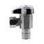 1/2" Expansion PEX x 3/8" OD Comp 1/4 Turn Supply Angle Stop (Chrome Plated)