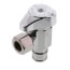 1/2" Expansion PEX x 3/8" OD Comp 1/4 Turn Supply Angle Stop (Chrome Plated)