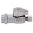 1/2" Nominal Press x 1/4" OD Compression, 1/4 Turn Straight Stop Valve (Chrome)