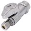 1/2" Nominal Press x 1/4" OD Compression, 1/4 Turn Straight Stop Valve (Chrome)