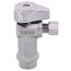 1/2" Nominal Press x 1/4" OD Compression, 1/4 Turn Angle Stop Valve (Chrome)