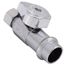 1/2" Nominal Press x 3/8" OD Compression, 1/4 Turn Straight Stop Valve (Chrome)