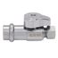1/2" Nominal Press x 3/8" OD Compression, 1/4 Turn Straight Stop Valve (Chrome)