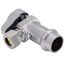 1/2" Nominal Press x 3/8" OD Compression, 1/4 Turn Angle Stop Valve (Chrome)
