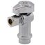 1/2" Nominal Press x 3/8" OD Compression, 1/4 Turn Angle Stop Valve (Chrome)