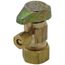 1/2" Nom Comp (5/8" OD) x 1/4" OD Comp 1/4 Turn Angle Stop (Rough Brass)