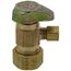 1/2" Nom Comp (5/8" OD) x 1/4" OD Comp 1/4 Turn Angle Stop (Rough Brass)
