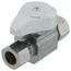 1/4" Nom Comp (3/8" OD) x 3/8" OD Comp 1/4 Turn Straight Stop (Chrome Plated)