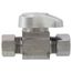 1/4" Nom Comp (3/8" OD) x 3/8" OD Comp 1/4 Turn Straight Stop (Chrome Plated)