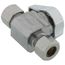 1/4" Nom Comp (3/8" OD) x 3/8" OD Comp 1/4 Turn Straight Stop (Chrome Plated)