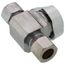1/4" Nom Comp (3/8" OD) x 3/8" OD Comp 1/4 Turn Straight Stop (Chrome Plated)