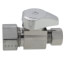 1/2" Nom Comp (5/8" OD) x 3/8" OD Comp. Straight Stop, 1/4 Turn, Lead Free (Chrome)