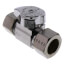1/2" Nom Comp (5/8" OD) x 1/2" OD Comp. Straight Stop, 1/4 Turn, Lead Free (Chrome)