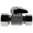 1/2" Nom Comp (5/8" OD) x 1/2" OD Comp. Straight Stop, 1/4 Turn, Lead Free (Chrome)