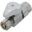1/2" Nom CPVC x 3/8" OD Comp. 1/4 Turn Straight Stop, Lead Free (Chrome)