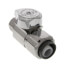 1/2" Nom Push Connect x 3/8" OD Comp. 1/4 Turn Straight Stop (Chrome Plated)