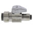 1/2" Nom Push Connect x 3/8" OD Push Connect, 1/4 Turn Straight Stop (Chrome Plated)