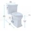 MS814224CUFG#01 Promenade II 1.0 GPF 1-Piece Elongated 1.0 GPF Universal Height Toilet w/ CEFIONTECT (Cotton White)