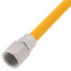 1/4" ID (3/8" OD) Yellow Coated Stainless Steel Gas Connector w/ 1/2" FIP x 1/2" FIP Fittings (24" Length)