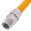 1/2" ID (5/8" OD) Yellow Coated Stainless Steel Gas Connector w/ 3/4" MIP Fittings (18" Length)