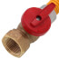 1/2" ID (5/8" OD) Yellow Coated Stainless Steel Gas Connector w/ 1/2" FIP Ball Valve & 1/2" MIP Fitting (12" Length)