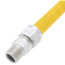 3/4" ID (7/8" OD) Yellow Coated Stainless Steel Gas Connector w/ 3/4" MIP Fittings (36" Length)