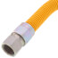 3/4" ID (7/8" OD) Yellow Coated Stainless Steel Gas Connector w/ 3/4" FIP x 3/4" MIP Fittings (36" Length)