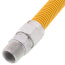 3/4" ID (7/8" OD) Yellow Coated Stainless Steel Gas Connector w/ 3/4" MIP Fittings (48" Length)