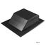 Aluminum Slant Back Roof Louver Vent (Black), SSB960ABL