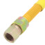 1/2" ID (5/8" OD) Coated Stainless Steel Gas Connector w/ 1/2" FIP x 1/2" MIP, 3/8" FIP Tap (12" Length)