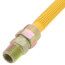 1/2" ID (5/8" OD) Coated Stainless Steel Gas Connector w/ 1/2" FIP x MIP, 3/8" FIP Tap (24" Length)