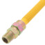 1/2" ID (5/8" OD) Coated Stainless Steel Gas Connector w/ 1/2" FIP x MIP, 3/8" FIP Tap (36" Length)