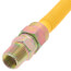 1/2" ID (5/8" OD) Coated Stainless Steel Gas Connector w/ 1/2" MIP (36" Length)