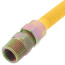 1/2" ID (5/8" OD) Coated Stainless Steel Gas Connector w/ 3/4" x 1/2" MIP Fittings (24" Length)