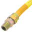1/2" ID (5/8" OD) Coated Stainless Steel Gas Connector w/ 3/4" x 1/2" MIP Fittings (60" Length)