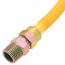 1/2" ID (5/8" OD) Coated Stainless Steel Gas Connector w/ 3/4" x 1/2" MIP Fittings (60" Length)