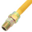 1/2" ID (5/8" OD) Coated Stainless Steel Gas Connector w/ 3/4" x 1/2" MIP Fittings (72" Length)