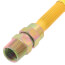 1/2" ID (5/8" OD) Coated Stainless Steel Gas Connector w/ 3/4" MIP Fittings (24" Length)