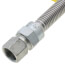 1/2" ID (5/8" OD) Stainless Steel Gas Connector w/ 1/2" FIP x 1/2" MIP Fittings (24" Length)