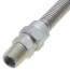 1/2" ID (5/8" OD) Stainless Steel Gas Connector w/ 1/2" FIP x 1/2" MIP Fittings (24" Length)