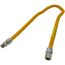 1/2" ID (5/8" OD) Coated Stainless Steel Gas Connector w/ 1/2" FIP x MIP, 3/8" FIP Tap (36" Length)