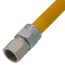 1/2" ID (5/8" OD) Coated Stainless Steel Gas Connector w/ 1/2" FIP x MIP, 3/8" FIP Tap (36" Length)