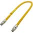 1/2" ID (5/8" OD) Coated Stainless Steel Gas Connector w/ 1/2" MIP (36" Length)