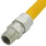 1/2" ID (5/8" OD) Coated Stainless Steel Gas Connector w/ 1/2" MIP (36" Length)