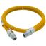 1/2" ID (5/8" OD) Coated Stainless Steel Gas Connector w/ 1/2" MIP (60" Length)