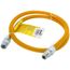 1/2" ID (5/8" OD) Coated Stainless Steel Gas Connector w/ 3/4" x 1/2" MIP Fittings (60" Length)