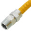 1/2" ID (5/8" OD) Coated Stainless Steel Gas Connector w/ 3/4" x 1/2" MIP Fittings (72" Length)