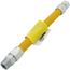 3/4" ID (7/8" OD) Coated Stainless Steel Gas Connector w/ 3/4" FIP x MIP, 1/2" FIP Tap (12" Length)